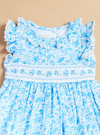 Lydia Floral Smocked Baby Dress Detail 2 - TULLABEE