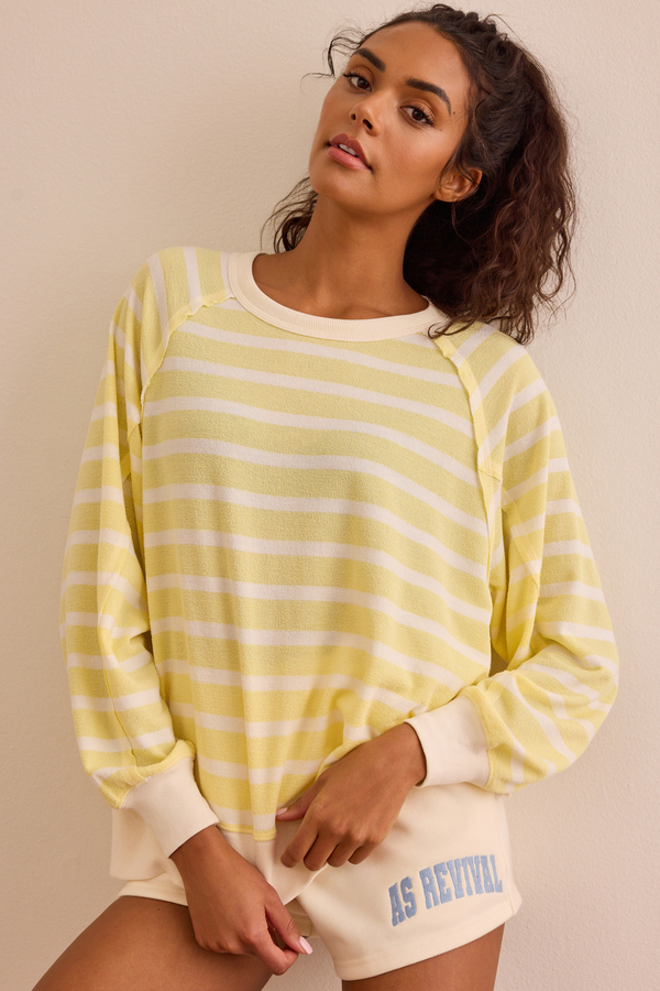 Warm-up Stripe Pullover Detail 2 - Altar'd State
