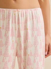 Gloria Christmas Tree Sleep Pants Detail 3 - TULLABEE