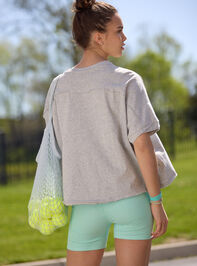 Play It Cool Crop Tee Detail 4 - TULLABEE