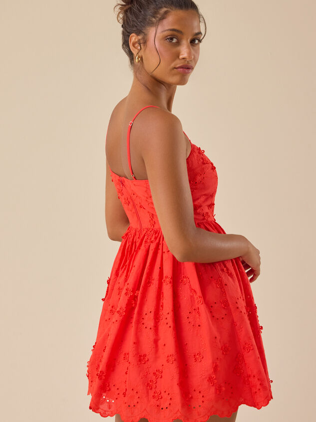 Jezebel Eyelet Mini Dress Detail 5 - TULLABEE