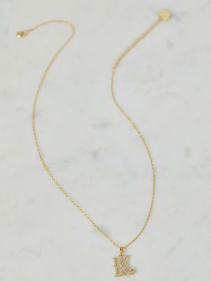 18K Gold Signature Letter Necklace - K - TULLABEE