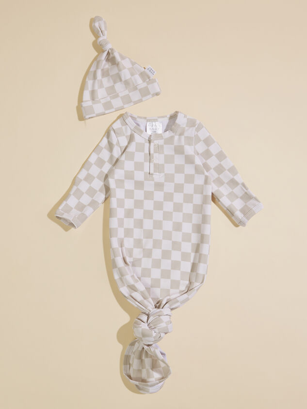Jamie Checkered Knot Gown - TULLABEE