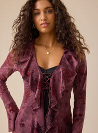 Vivienne Floral Ruffle Kimono Detail 2 - TULLABEE