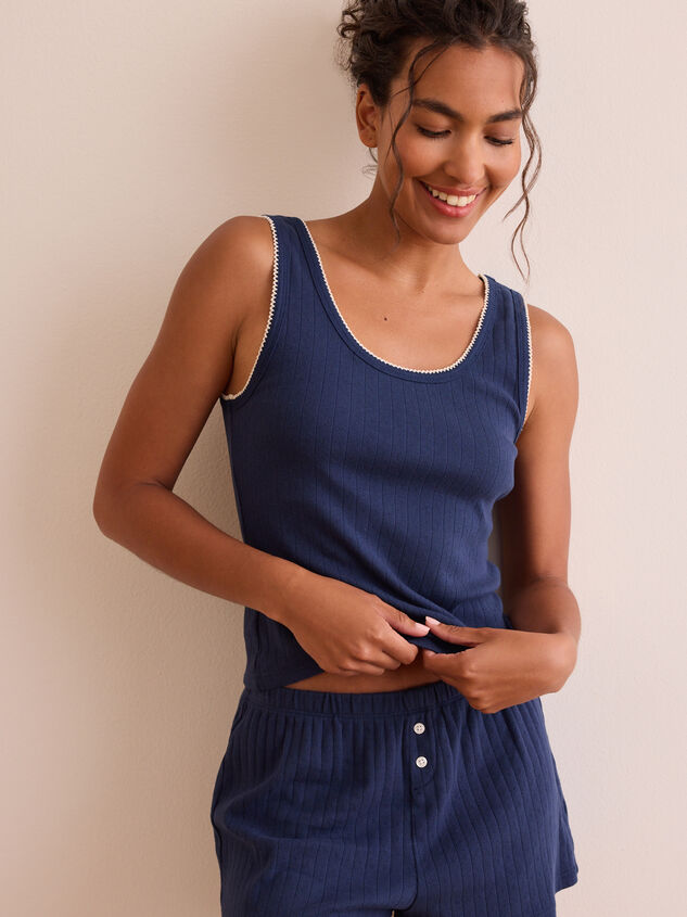 Lace Breeze Rib Shorts Detail 5 - TULLABEE