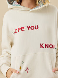 I Hope You Know Christmas Hoodie Detail 3 - TULLABEE