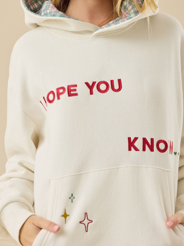 I Hope You Know Christmas Hoodie Detail 3 - TULLABEE