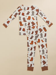 Western Boots Thermal Toddler Lounge Set Detail 2 - TULLABEE