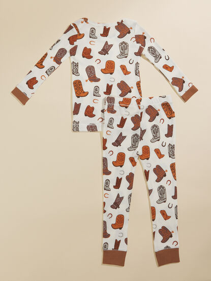 Western Boots Thermal Toddler Lounge Set - TULLABEE