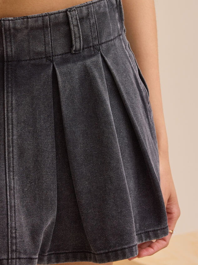 Jupiter Denim Cheer Skort Detail 3 - TULLABEE