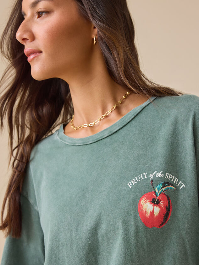 The Fruit of the Spirit Oversized Graphic Tee Detail 4 - TULLABEE