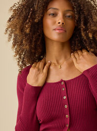 Merida Ribbed Cardigan Detail 3 - TULLABEE