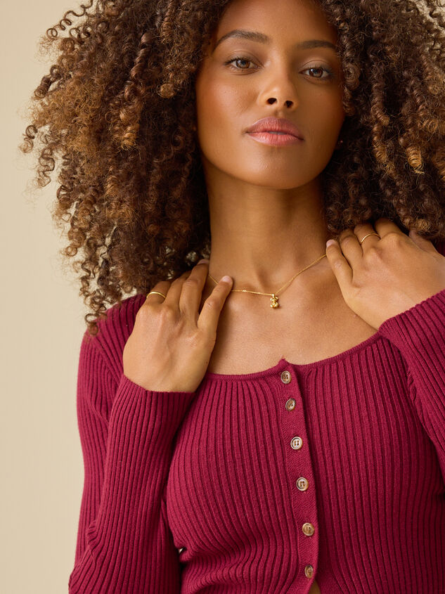 Merida Ribbed Cardigan Detail 3 - TULLABEE