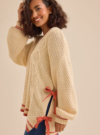 Zoey Side Tie Sweater Detail 4 - TULLABEE