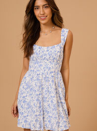 Lisa Floral Mini Dress Detail 4 - TULLABEE