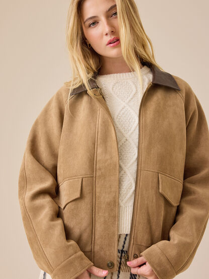 Elodie Suede Jacket - TULLABEE