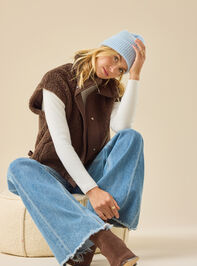 Mylah Oversized Sherpa Vest - TULLABEE