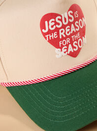 Jesus is the Reason Trucker Hat Detail 2 - TULLABEE
