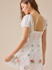 Devon Floral Mini Dress Detail 5 - TULLABEE