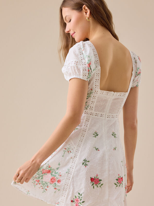 Devon Floral Mini Dress Detail 5 - TULLABEE