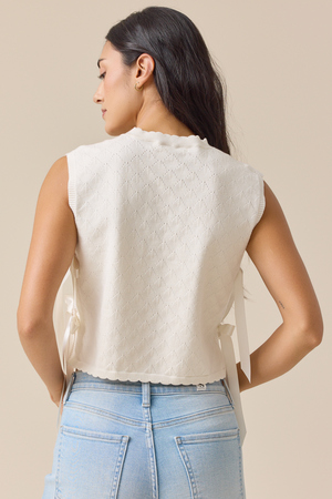 Daphne Embroidered Side Tie Vest - Altar'd State - 