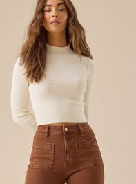 Abigail Mock Neck Thermal Top - TULLABEE