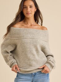 Hattie Off-Shoulder Sweater Detail 3 - TULLABEE