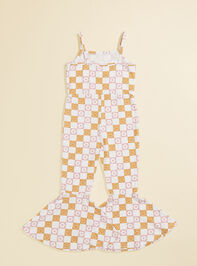 Retro Smiley Toddler Jumpsuit Detail 3 - TULLABEE