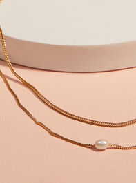 Oasis Double Layered Chain Necklace - TULLABEE