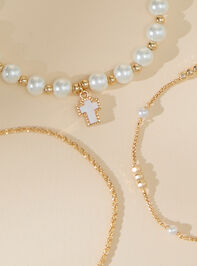 Golden Pearl Bracelet Set - TULLABEE