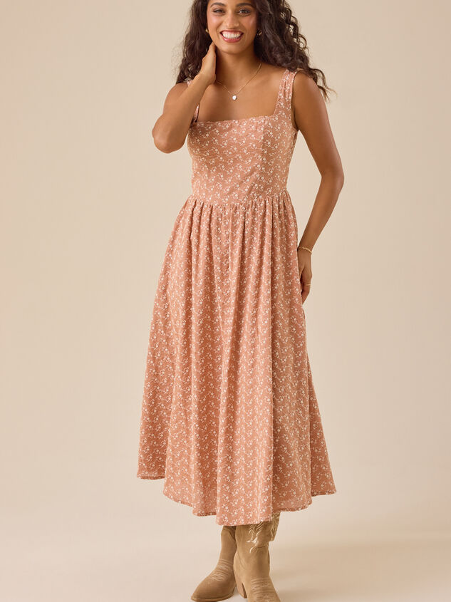 Lenore Drop Waist Midi Dress - TULLABEE