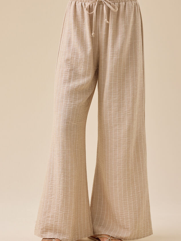 Hollis Striped Linen Pants Detail 2 - TULLABEE