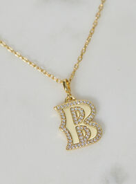 18K Gold Signature Letter Necklace -B - TULLABEE