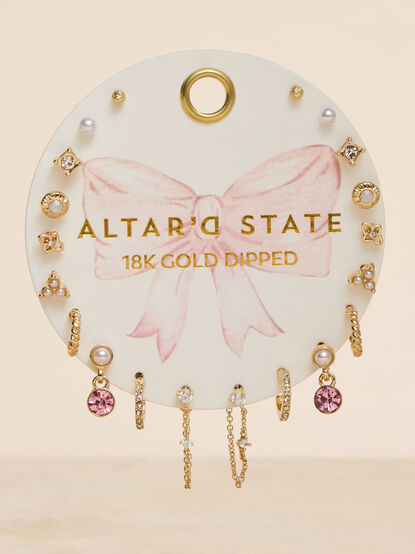 Adeline 18k Gold Earring 10 Pack - TULLABEE