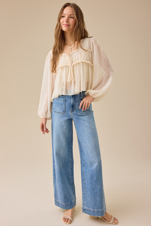 Reid Wide Leg Jeans - Altar'd State - 