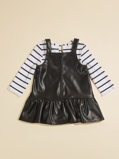Layla Striped Bodysuit and Heart Pocket Jumper - TULLABEE