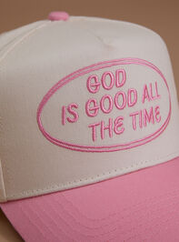 God Is Good Trucker Hat Detail 2 - TULLABEE