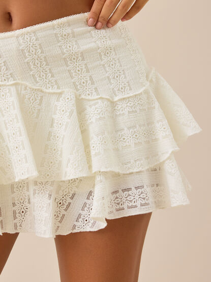 Harriet Lace Mini Skort - TULLABEE