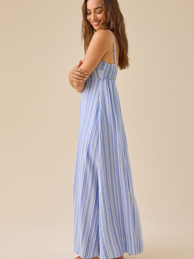 Demi Striped Maxi Dress Detail 3 - TULLABEE