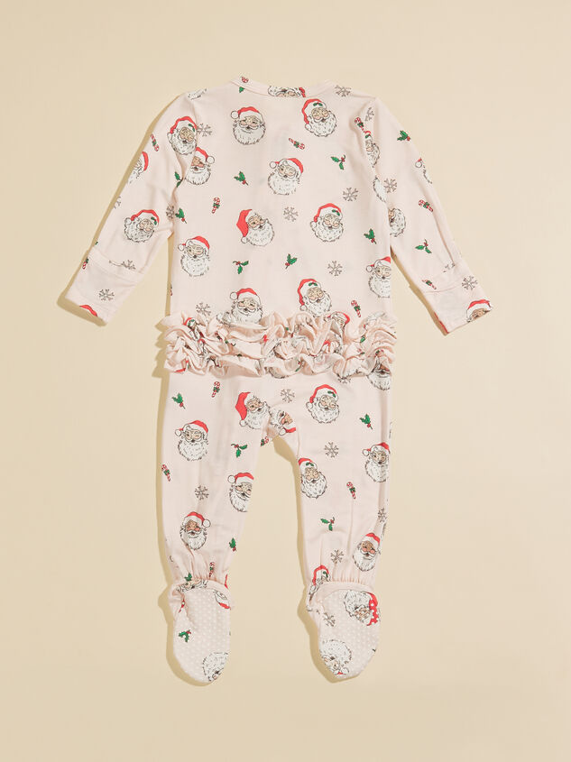 Vintage Santa Ruffle Footie Detail 3 - TULLABEE