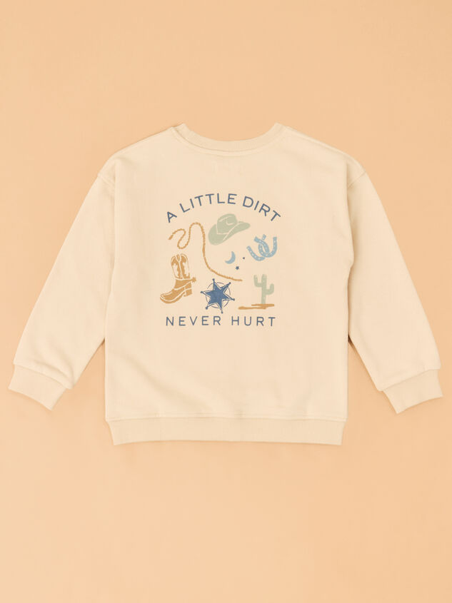 Dirt Never Hurt Graphic Sweatshirt Detail 2 - TULLABEE