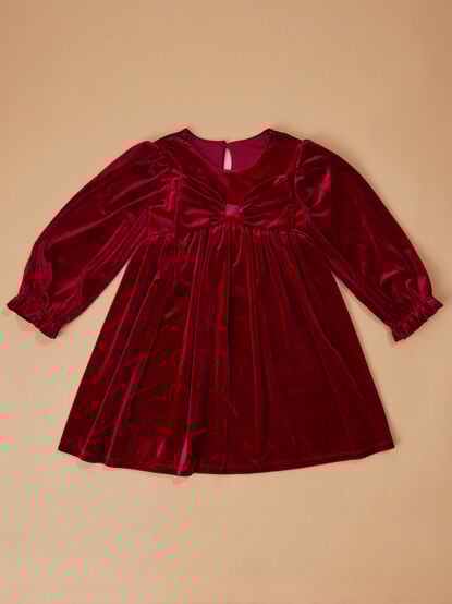 Scarlett Velvet Bow Baby Dress - TULLABEE