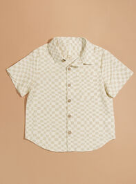Addison Checkered Button-Down by Rylee + Cru Detail 2 - TULLABEE