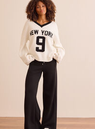 New York 9 Graphic Knit Sweater Detail 2 - TULLABEE