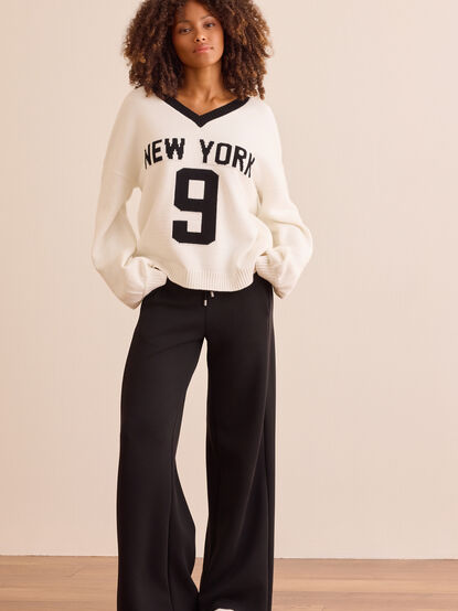 New York 9 Graphic Knit Sweater - TULLABEE