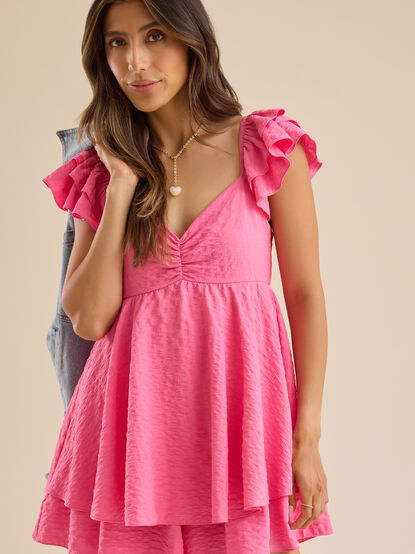 Rachel Flutter Sleeve Romper - TULLABEE