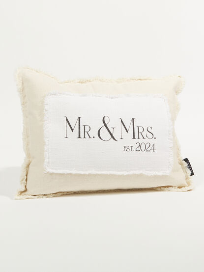 Mr. & Mrs. Throw Pillow - TULLABEE
