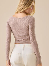 Aurelia Long Sleeve Jacquard Cami Detail 5 - TULLABEE