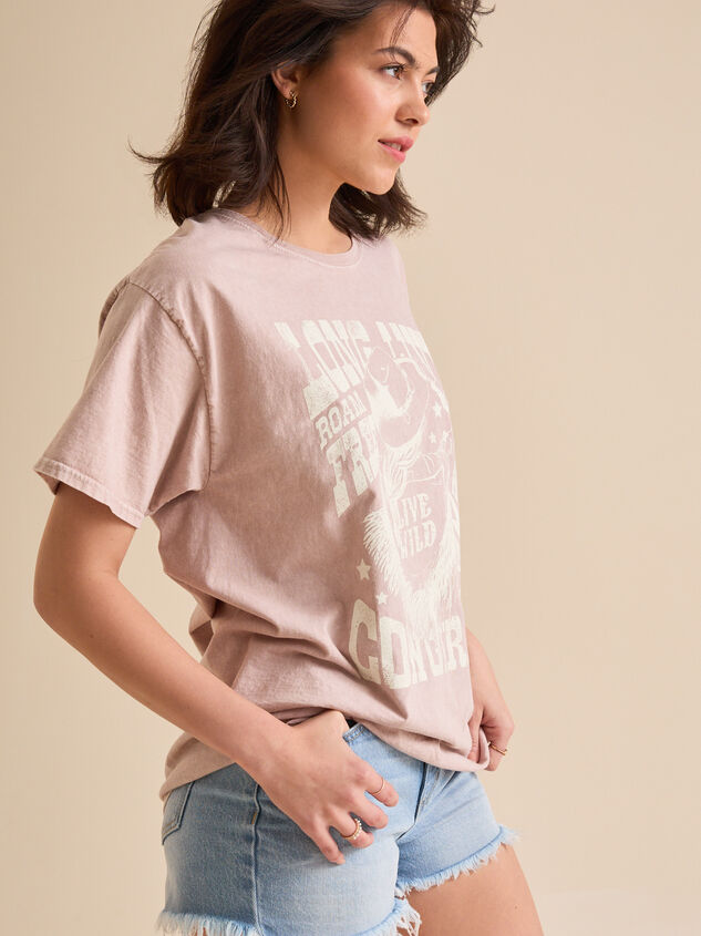 Long Live Cowgirls Oversized Graphic Tee Detail 3 - TULLABEE