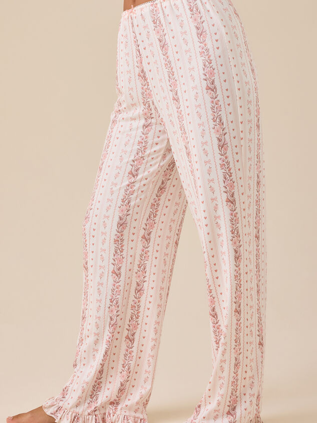 Marli Floral Lounge Pant Detail 4 - TULLABEE